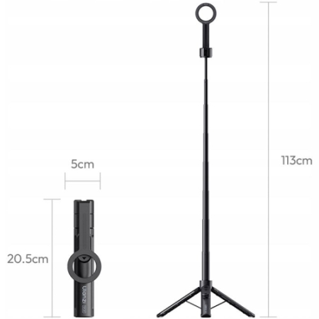 Ulanzi SK26 Magnetic Version (S014) - mini statyw i selfie stick z magnetycznym uchwytem do smartfona  - wymiary